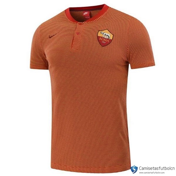 Polo AS Roma 2017-18 Naranja Marino